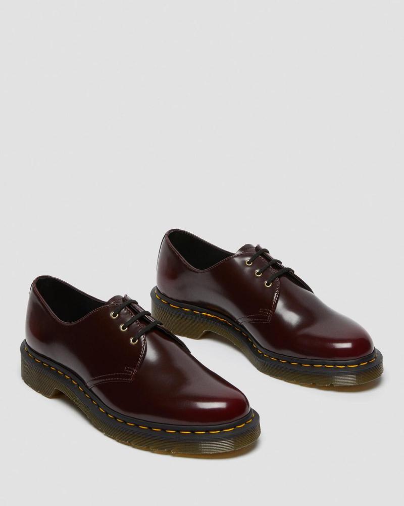 Pink / Red Men's Dr Martens Vegan 1461 Oxfords Shoes | CA 617ZUT